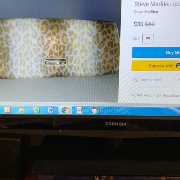 EXCELLENT CONDITION STEVE MADDEN LEOPARD CLUTCH - Picture 7 of 7